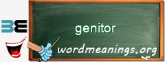 WordMeaning blackboard for genitor